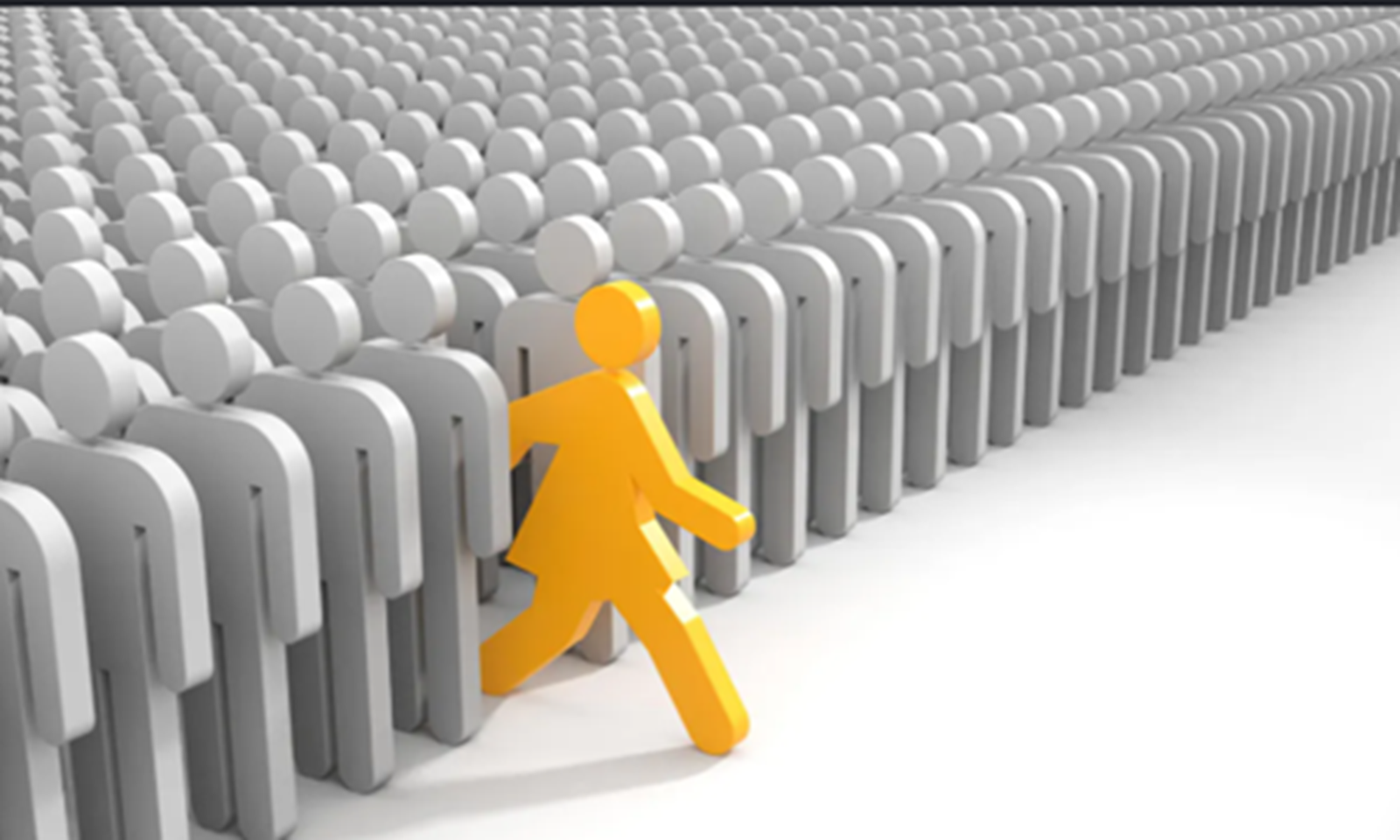 stand out in a crowd advertising image